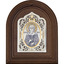 Серебряная икона Блаженная Ксения Петербуржская в округлом окладе 50240060П06